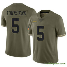 Youth Kansas City Chiefs Tommy Townsend Olive Authentic 2022 Salute To Service Kcc216 Jersey C2896